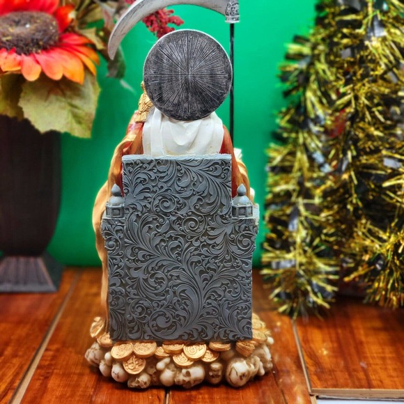 SANTA MUERTE 7 color Statue 12", 7 color Candle Fixed & incense Altar Bundle - Picture 16 of 16